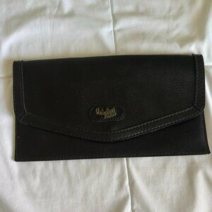 Valentino Paris black clutch thrift vintage evening bag classic parisian classic